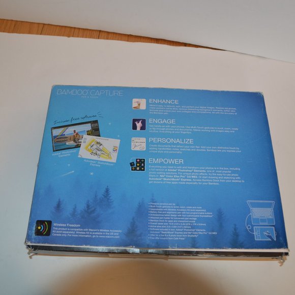 Wacom Bamboo Capture Pen & Touch Tablet Draw Design Print CTH470 - Picture 2 of 7